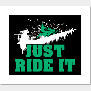 Snowmobile t shirt just ride it shirt funny Posters and Art